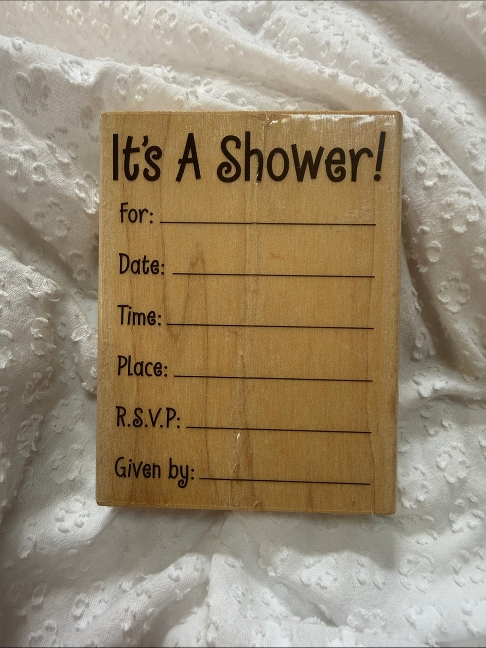 Stampabilities It’s A Shower Rubber Stamp